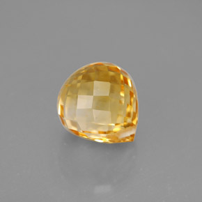 Citrino amarillo natural de 3,10 ct, briolette, VVS