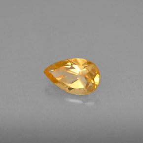 Citrino amarillo natural de 0,78 ct, en forma de pera, VVS