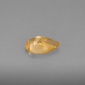 Citrino amarillo natural de 0,78 ct, en forma de pera, VVS
