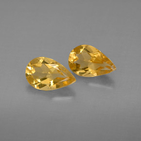 Gemas de citrino amarillo natural de  ct, en forma de pera, VVS
