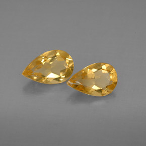 Gemas de citrino amarillo natural de  ct, en forma de pera, VVS