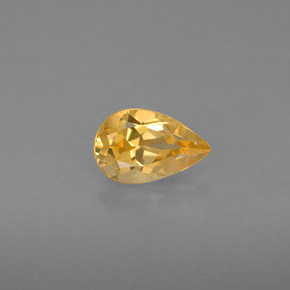 Citrino amarillo natural de 0,77 ct, en forma de pera, VVS
