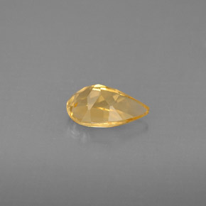 Citrino amarillo natural de 0,77 ct, en forma de pera, VVS