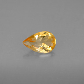 Citrino amarillo natural de 0,63 ct, en forma de pera, VVS