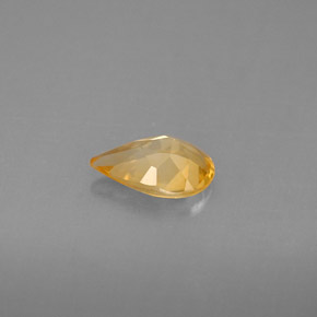 Citrino amarillo natural de 0,63 ct, en forma de pera, VVS