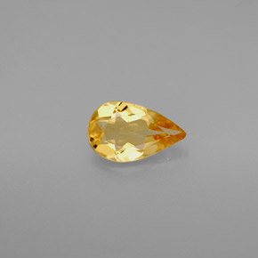 Citrino amarillo natural de 0,62 ct, en forma de pera, VVS-VS
