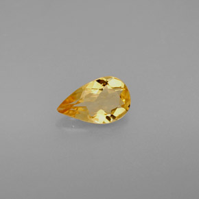 Citrino amarillo natural de 0,62 ct, en forma de pera, VVS-VS