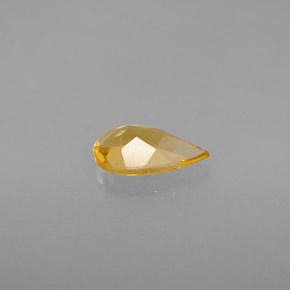Citrino amarillo natural de 0,62 ct, en forma de pera, VVS-VS