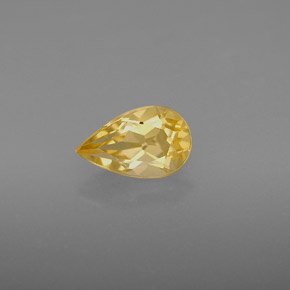Citrino amarillo natural de 0,83 ct, en forma de pera, VVS-VS