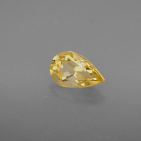 Citrino amarillo natural de 0,83 ct, en forma de pera, VVS-VS
