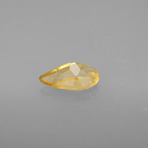 Citrino amarillo natural de 0,71 ct, en forma de pera, VS