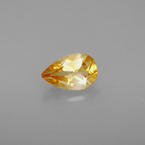 Citrino amarillo natural de 0,83 ct, en forma de pera, VVS-VS