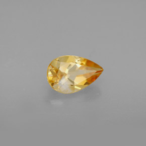 Citrino amarillo natural de 0,83 ct, en forma de pera, VVS-VS