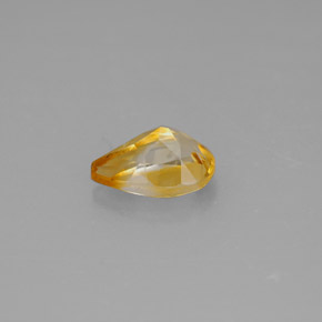 Citrino amarillo natural de 0,83 ct, en forma de pera, VVS-VS