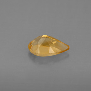 Citrino amarillo natural de 0,75 ct, en forma de pera, VS