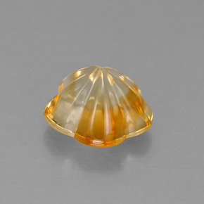 Citrino amarillo natural de 1,18 ct, corte flor, transparente