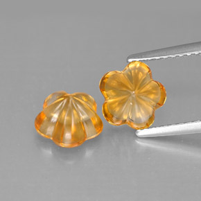 Gemas de citrino naranja natural de  ct, corte flor, transparente