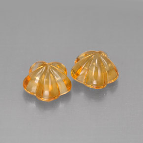 Gemas de citrino naranja natural de  ct, corte flor, transparente