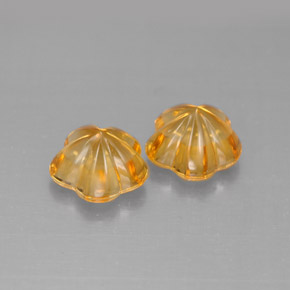 Gemas de citrino oro natural de  ct, corte flor, transparente