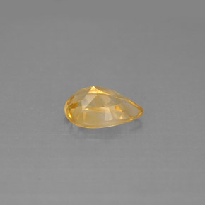Citrino amarillo natural de 0,83 ct, en forma de pera, VS