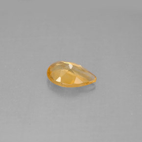 Citrino amarillo natural de 0,71 ct, en forma de pera, VS