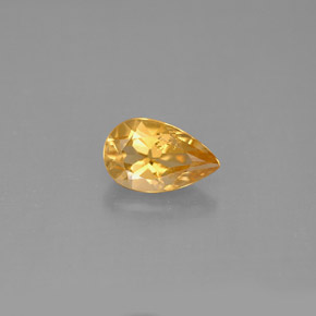 Citrino amarillo natural de 0,75 ct, en forma de pera, VS