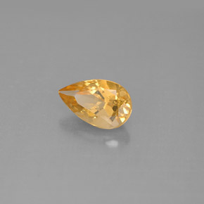 Citrino amarillo natural de 0,75 ct, en forma de pera, VS