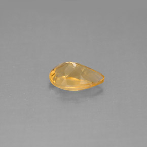 Citrino amarillo natural de 0,84 ct, en forma de pera, VS
