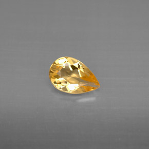 Citrino amarillo natural de 0,61 ct, en forma de pera, VVS-VS