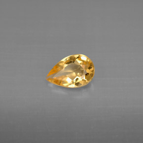 Citrino amarillo natural de 0,61 ct, en forma de pera, VVS-VS