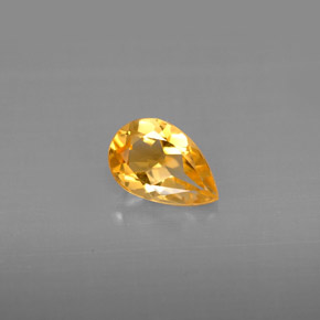 Citrino amarillo natural de 0,70 ct, en forma de pera, VVS-VS