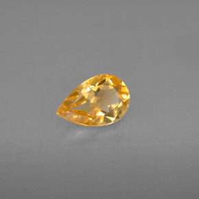 Citrino amarillo natural de 0,70 ct, en forma de pera, VVS-VS