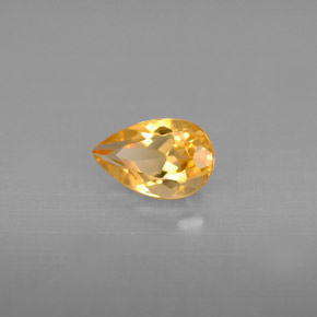 Citrino amarillo natural de 0,73 ct, en forma de pera, VVS-VS