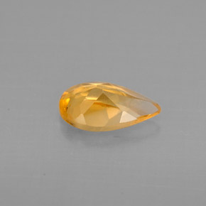 Citrino amarillo natural de 0,69 ct, en forma de pera, VVS-VS