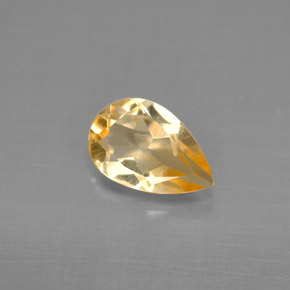 Citrino amarillo natural de 0,71 ct, en forma de pera, VVS-VS