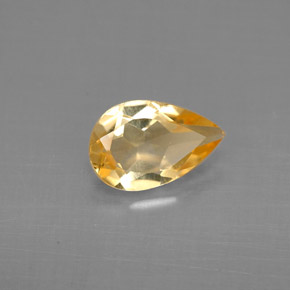 Citrino amarillo natural de 0,71 ct, en forma de pera, VVS-VS
