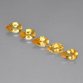 Gemas de citrino amarillo natural de  ct, en forma de pera, VVS-VS