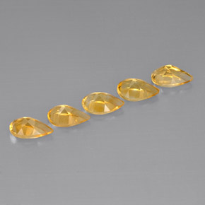 Gemas de citrino amarillo natural de  ct, en forma de pera, VVS-VS