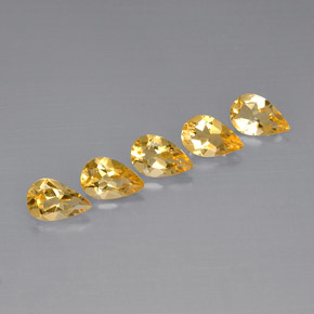 Gemas de citrino amarillo natural de 3,55 ct, en forma de pera, VVS-VS