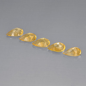 Gemas de citrino amarillo natural de 3,55 ct, en forma de pera, VVS-VS