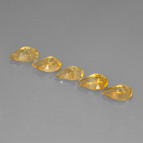 Gemas de citrino amarillo natural de 3,95 ct, en forma de pera, VVS-VS