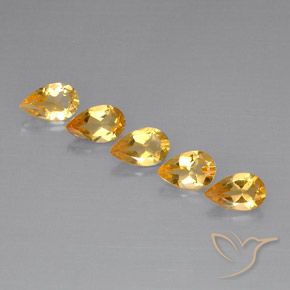 3.59ctw Natural Light Orange-Gold  Citrino, En forma de pera, VVS-VS