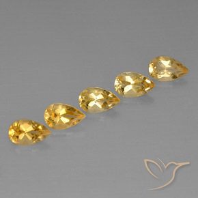 4.17ctw Natural Dorado Citrino, En forma de pera, VVS-VS
