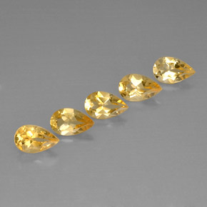 Gemas de citrino amarillo natural de  ct, en forma de pera, VVS-VS