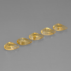Gemas de citrino amarillo natural de  ct, en forma de pera, VVS-VS