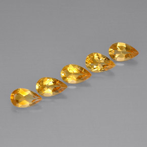 Gemas de citrino amarillo natural de  ct, en forma de pera, VVS-VS
