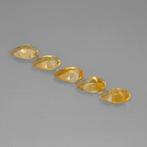 Gemas de citrino amarillo natural de  ct, en forma de pera, VVS-VS
