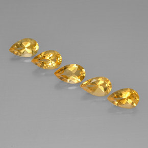 Gemas de citrino amarillo natural de  ct, en forma de pera, VVS-VS