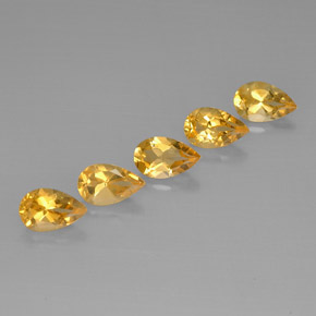 Gemas de citrino amarillo natural de  ct, en forma de pera, VVS-VS