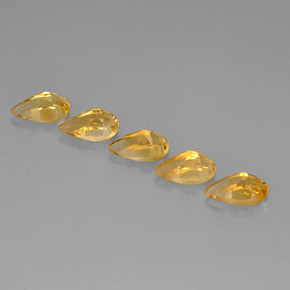 Gemas de citrino amarillo natural de  ct, en forma de pera, VVS-VS
